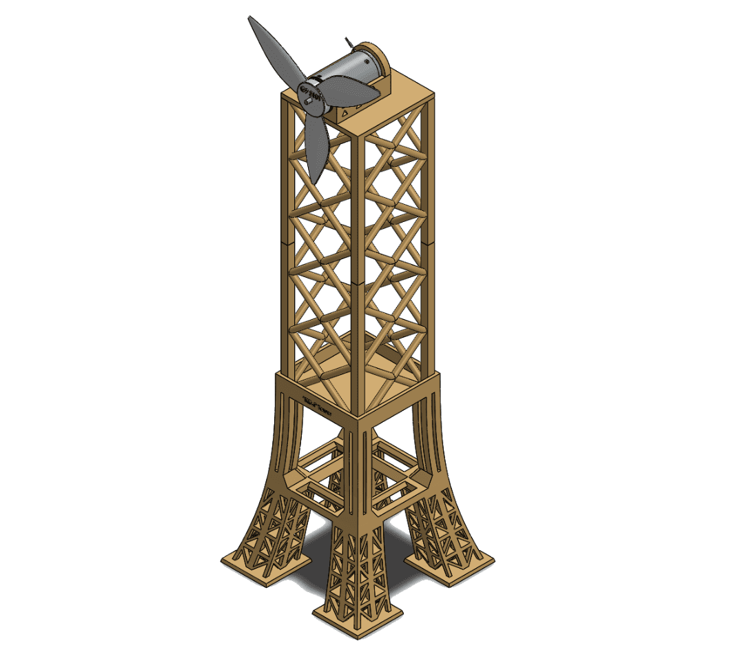 1.37W Eiffel-Tower Inspired Wind Turbine